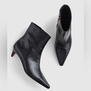 NWT! MADEWELL Women’s The Emilie Ankle Boot, True Black Leather, Size 9